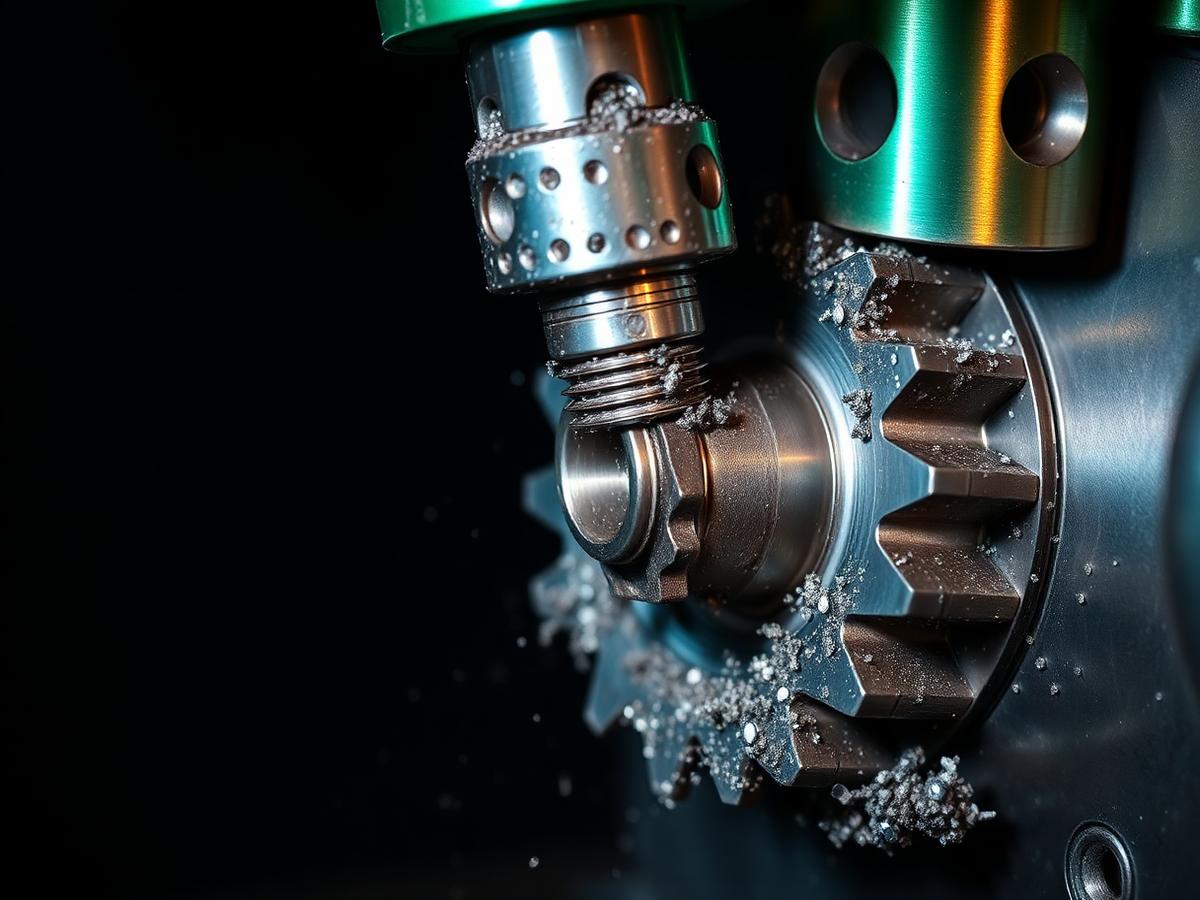 Gear cutting of a steel gear on a gear-cutting machine